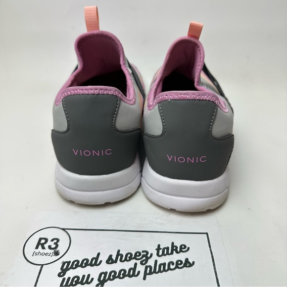 Vionic Vayda Womens Sz 9.5 Slip On Comfort Sneakers Pink White Shoes - Picture 5 of 7